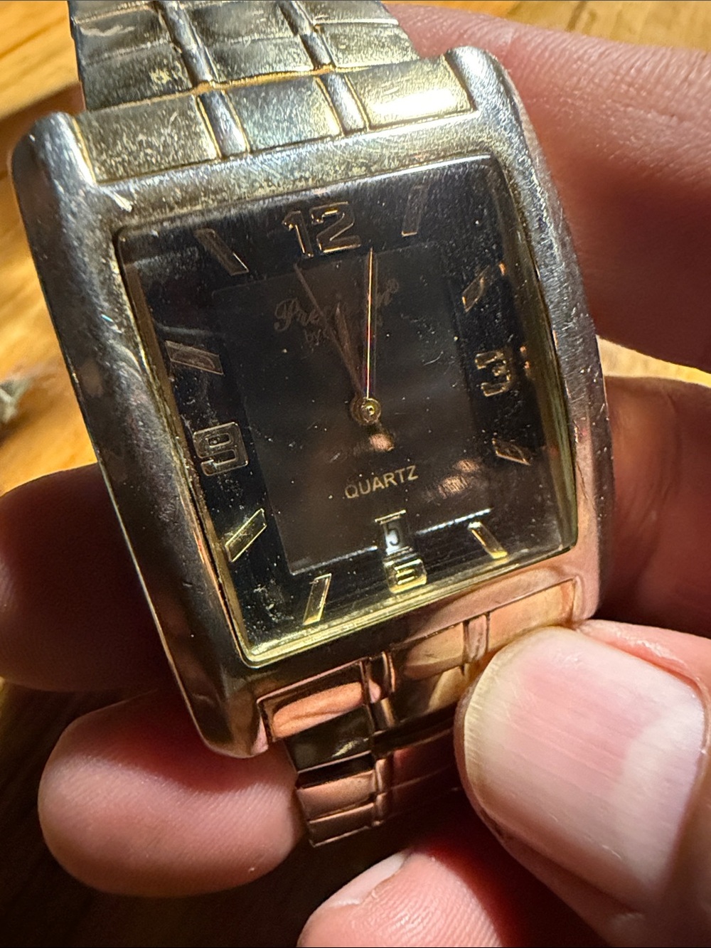 Men's Silver-Tone Quartz Dress Watch - Black Dial